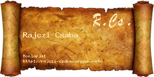 Rajczi Csaba névjegykártya