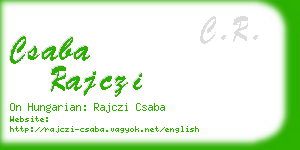 csaba rajczi business card